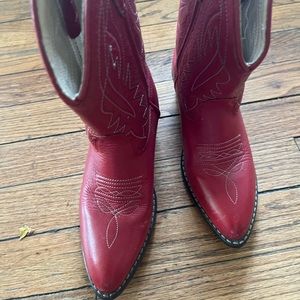 New Pair kids of red western cowboy cowgirl boots sz 13